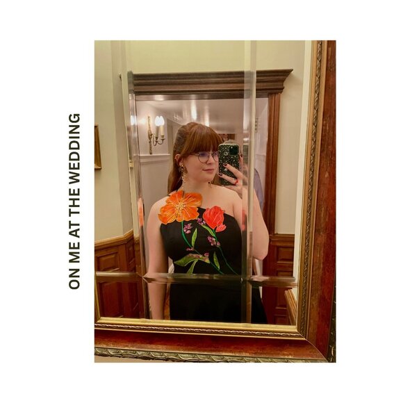 NWOT Yukiko Noritake x Anthropologie Asymmetrical Floral Midi Dress | US 16 - Picture 4 of 9